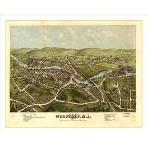  Historic Westerly, Rhode Island, c. 1877 (M) Panoramic Map 