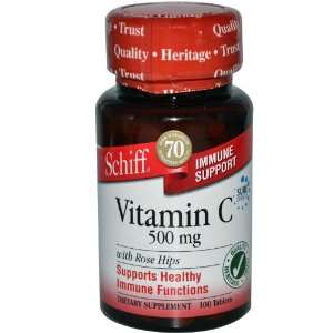  Schiff Immune Support Vitamin C 500 mg + Rose Hips 100 