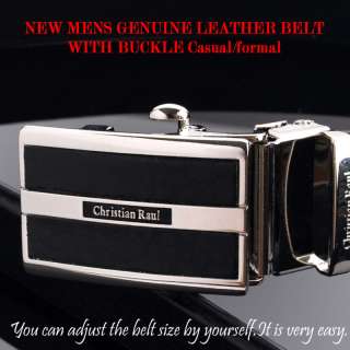 NEW MENS GENUINE LEATHER BELT WITH BUCKLE★LUXURY STYLE★  