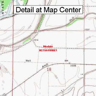   Quadrangle Map   Modale, Iowa (Folded/Waterproof)