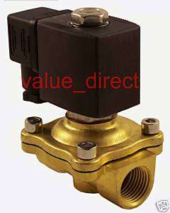 Brass Electric Solenoid Valve NPT Gas Water 24 VDC  
