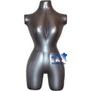  Inflatable Mannequin, Female 3/4 form, Silver