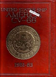 1981   1983 USS AMERICA CV 66, NAVY CRUISE BOOK SLIP COVER / SLEEVE 