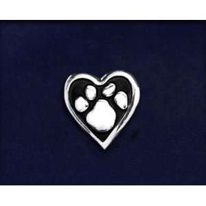  Animal Causes Pin   Paw Print Heart Tac Pin (50 Pins 