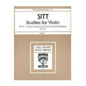  Sitt 100 Etudes, Bk. 2, Op. 32 Musical Instruments