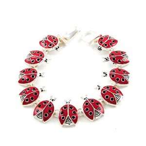  Gorgeous Ladybug Lovers Link Charm Bracelet Jewelry