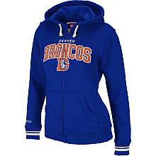 Mitchell & Ness Denver Broncos Womens Full Zip Hooded Sweatshirt 