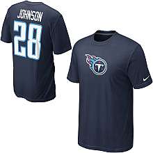 Nike Tennessee Titans Chris Johnson Name & Number T Shirt    