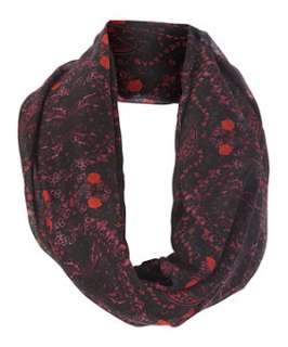Black Pattern (Black) Pieces Floral Tube Scarf  240608609  New Look