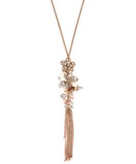 Pink (Pink) Bead and Chain Clustered Necklace  250072770  New Look