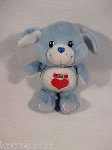 2002 CareBear cousin Loyal heart medal tummy light blue 8 plush toy 