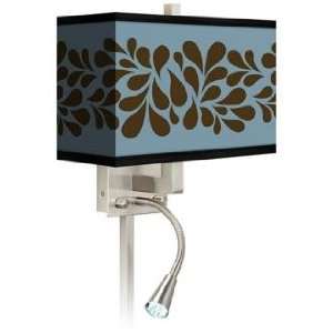  Olive Splash On Blue Giclee LED Reading Light Plug In 