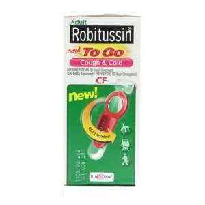  Robitussin To Go Adult Cough & Cold CF Single Dose Packs 