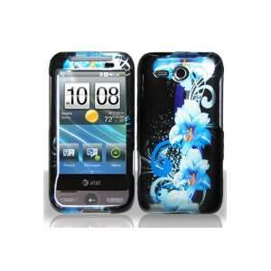  HTC Freestyle Graphic Case   Blue Flower (Free 