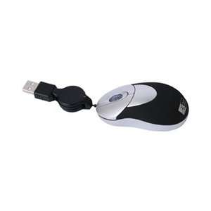 Case Logic Mini Optical Mouse W/ Retractable Usb Cord Black Non Slip 