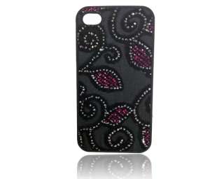 NEU iPhone 4 Pailetten Pink Stoff Glitzer Bling Hard Case Glamour 