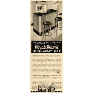  1938 Ad Royal Metal Manufacturing Co. Royalchrome Bar 