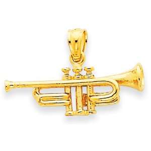  14K Trumpet Pendant Jewelry