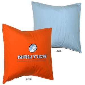  Nautica Malibu Decorator Stuffette Logo Pillow  Orange Nautica 