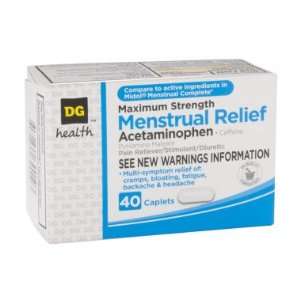  DG Health Menstrual Pain Relief   Caplets, 40 ct Health 