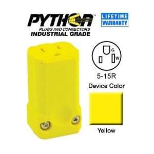   5259 VY Connector, 5 15R 15 Amp 125 Volt Industrial Python   Yellow