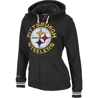 Mitchell & Ness Pittsburgh Steelers Womens Full Zip Hooded Sweatshirt 
