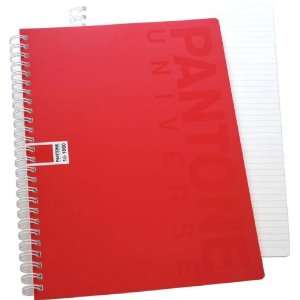 Pantone Ruled Note Book, Spiral Ring, B5, 100 Sheets, Tomato, Pack of 