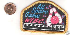 Vintage WIBC All Spare Game Award Bowling Patch  