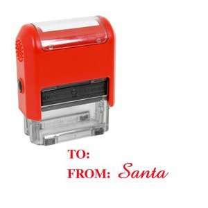  Santas Signature Gift Tag Rubber Stamp