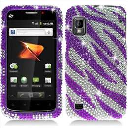 Pink Zebra Bling Hard Case Cover for Boost Mobile ZTE Warp N860 