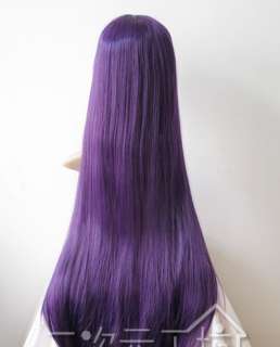 NEW Long Dark Purple Cosplay Party Wigs 100cm+wig cap  