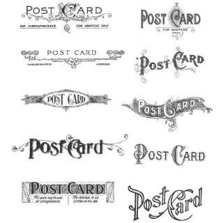 Stampers Anonymous Tim Holtz Cling Rubber Stamp Set, Postcards