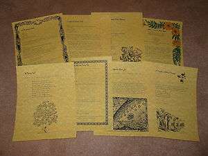 Book of Shadows Pages Set of 8 Make Money Spells  