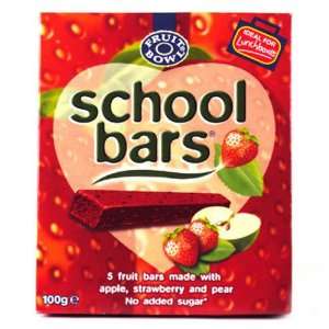 Fruit Bowl School Bars Strawberry 100g Grocery & Gourmet Food