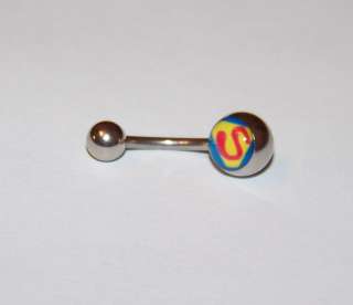 Body Jewelry   14G 14 Gauge Belly Navel Ring Curved Barbell   Superman
