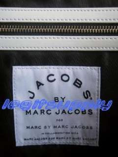 MARC JACOBS Shiny White Quilted Tote Bag Handbag Purse  
