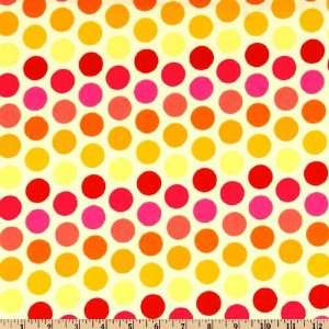  44 Wide Woodstock Ombre Dots Pink/Orange Fabric By The 