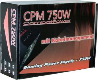CPM 750 ATX Gamer Combat Power Netzteil mit Kabelmanagement 750Watt 