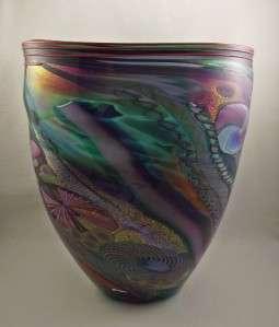 James E. Nowak Art Glass Vase~Huge Piece~BA4H10  