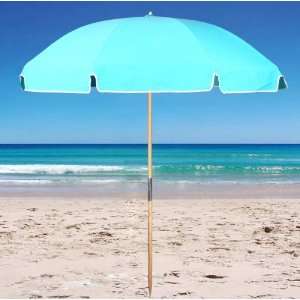  7.5 ft Acrylic Beach Umbrella by Frankford   Turquoise 