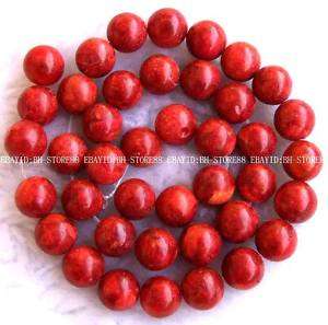 10mm Complex Red Grass Coral Round Beads 15.5  