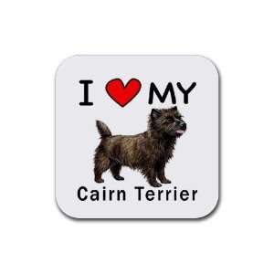  I Love My Cairn Terrier Square Coasters (Set of 4) Office 