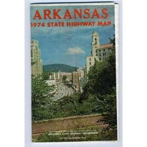  1974 Arkansas Official State Highway Map Hot Springs Cover 