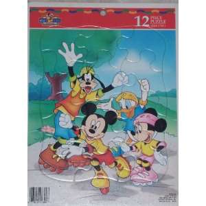    Disneys Mickey Mouse 12 Piece Puzzle Frame Tray Toys & Games