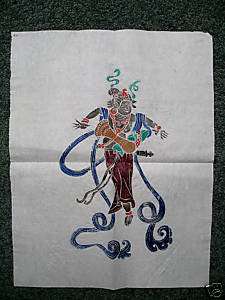 Chinese Tibetan Temple Rubbing Art Rice Paper 13x17RARE  