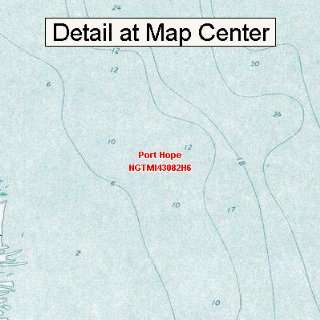   Topographic Quadrangle Map   Port Hope, Michigan (Folded/Waterproof