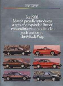1988 Mazda Line Sales Brochure Book 929 626 323 B2000  