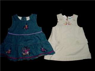 Up for auction is 19 pcs baby girl summer denim dresses sizes 6 9 