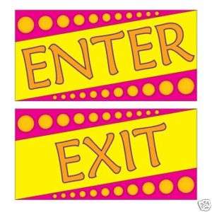 Enter and Exit Sign Decal Graphic  