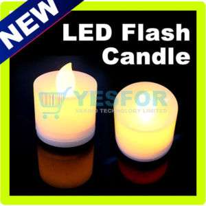 LED Flash Candle Yellow Light Lamp Electronic Flameless  
